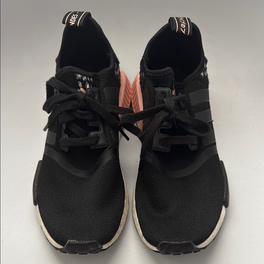Adidas Black and Pink Sneakers with Cushioned Midsole